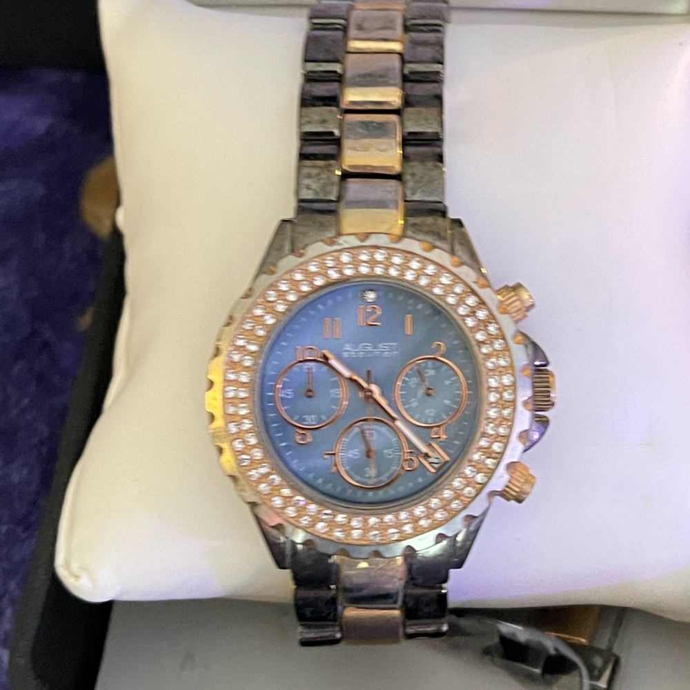 August Stainer Women's Ast8136ttbu Swiss Quartz D… - image 4